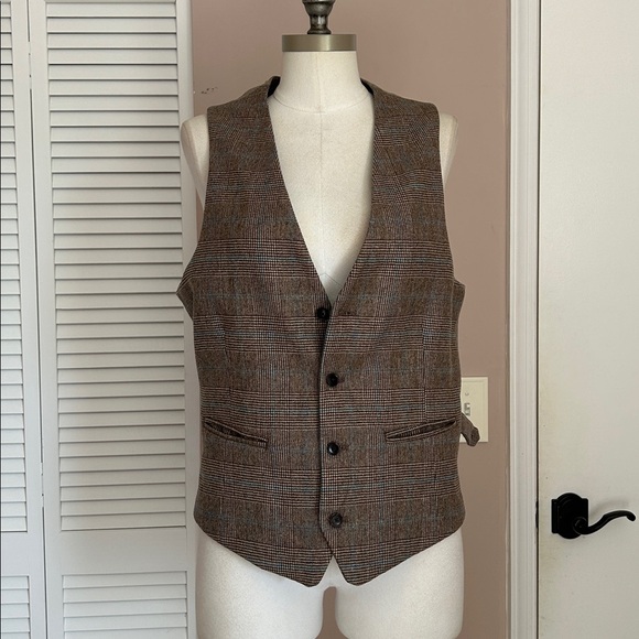 Zara women’s wool blend plaid vest and pant set - Picture 9 of 16